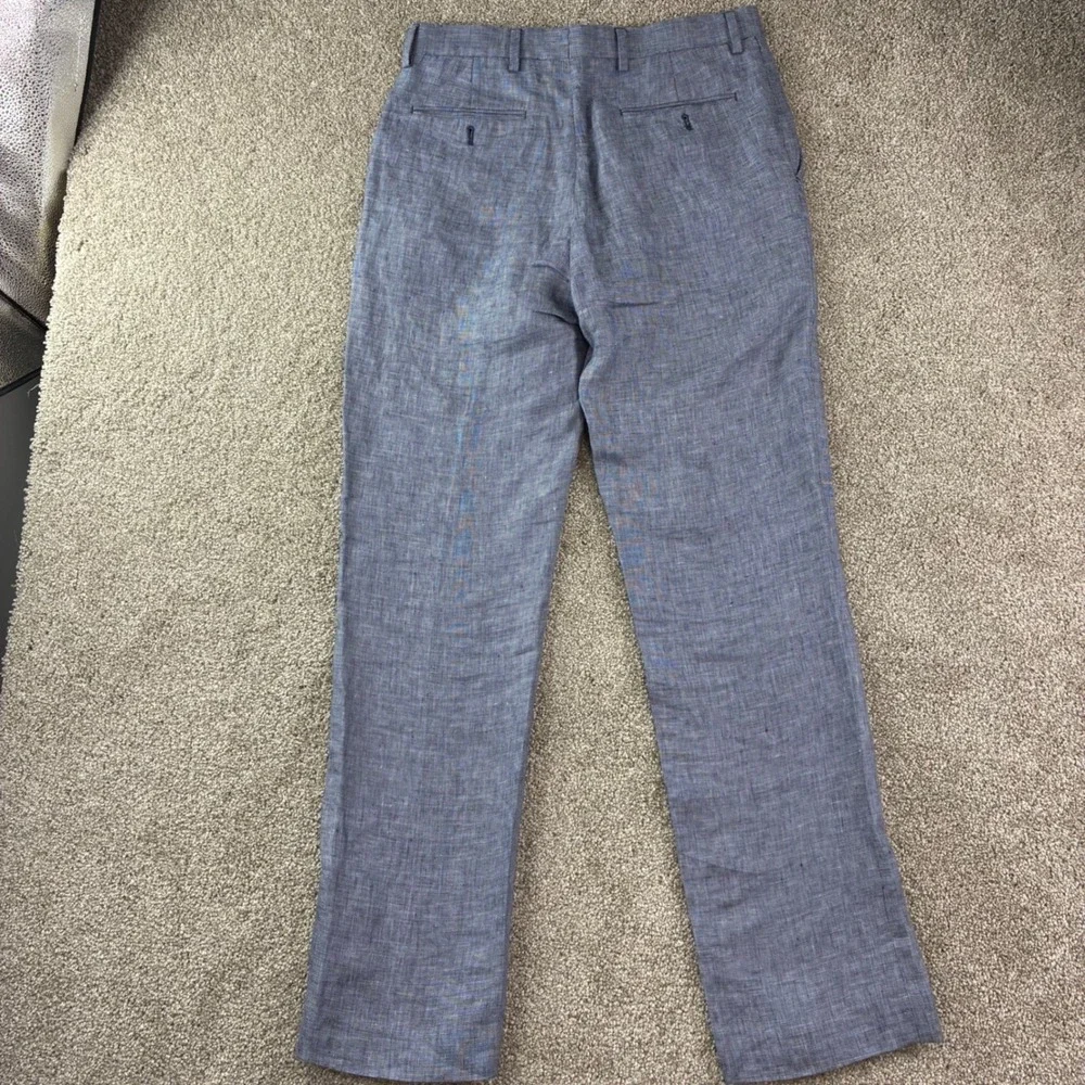 Murano Men’s Light Blue Linen-Blend Dress Pants